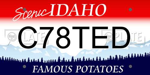 C78TED Idaho License Plate