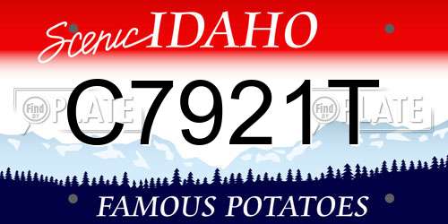 C7921T Idaho License Plate