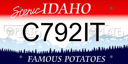 C792IT Idaho License Plate