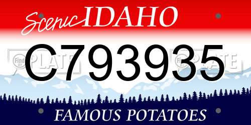 C793935 Idaho License Plate