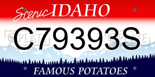 C79393S Idaho License Plate