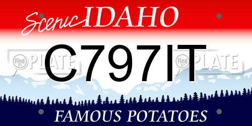 C797IT Idaho License Plate