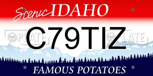 C79TIZ Idaho License Plate