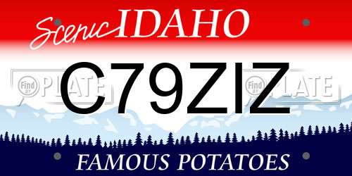 C79ZIZ Idaho License Plate