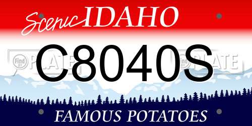 C8040S Idaho License Plate