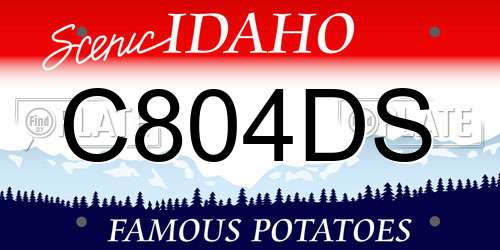 C804DS Idaho License Plate