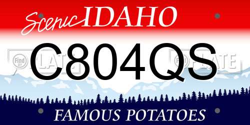 C804QS Idaho License Plate