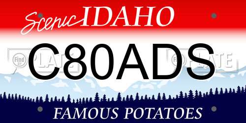 C80ADS Idaho License Plate