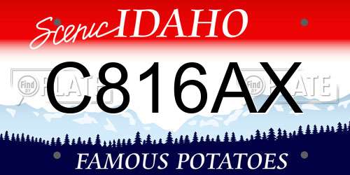 C816AX Idaho License Plate