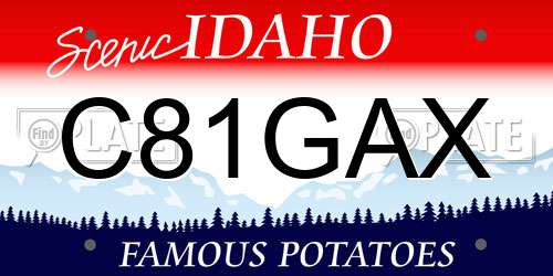 C81GAX Idaho License Plate