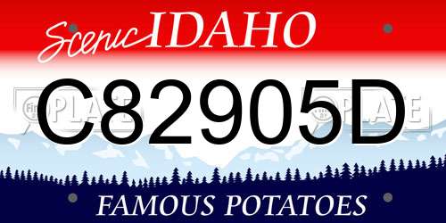 C82905D Idaho License Plate