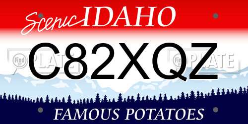 C82XQZ Idaho License Plate