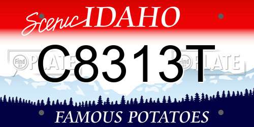 C8313T Idaho License Plate
