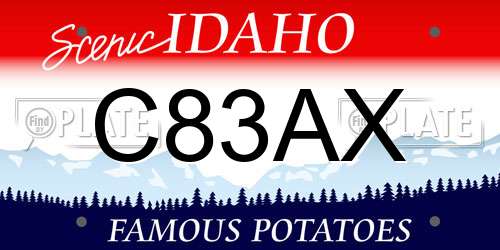 C83AX Idaho License Plate