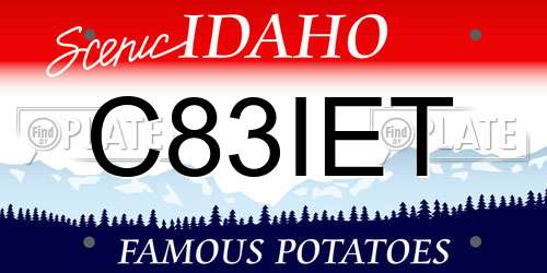 C83IET Idaho License Plate