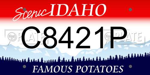 C8421P Idaho License Plate