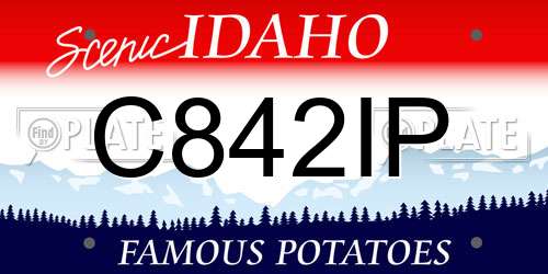 C842IP Idaho License Plate
