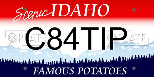 C84TIP Idaho License Plate