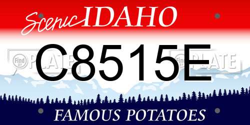 C8515E Idaho License Plate