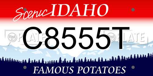 C8555T Idaho License Plate