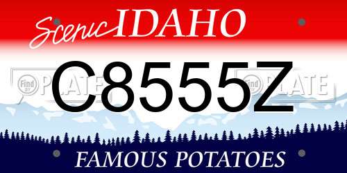 C8555Z Idaho License Plate
