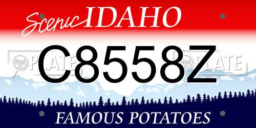C8558Z Idaho License Plate