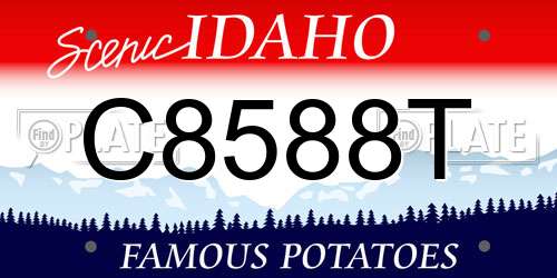 C8588T Idaho License Plate