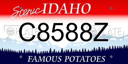 C8588Z Idaho License Plate