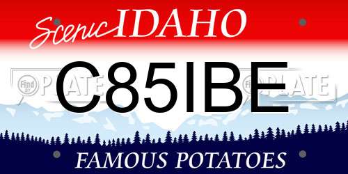 C85IBE Idaho License Plate