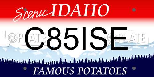 C85ISE Idaho License Plate