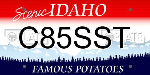 C85SST Idaho License Plate