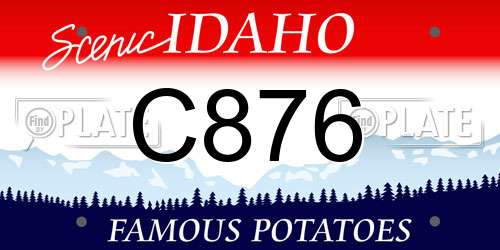 C876 Idaho License Plate