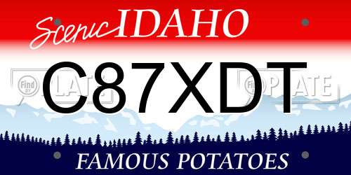 C87XDT Idaho License Plate