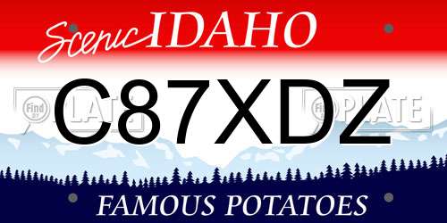 C87XDZ Idaho License Plate