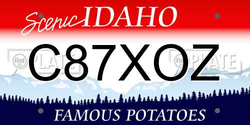 C87XOZ Idaho License Plate