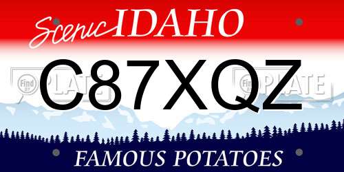 C87XQZ Idaho License Plate