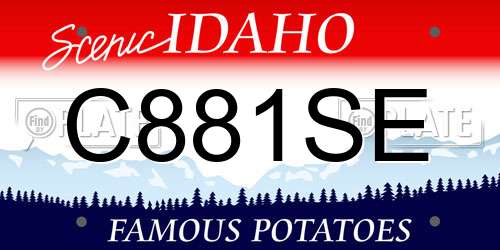 C881SE Idaho License Plate