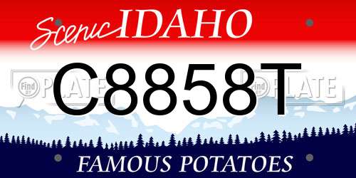 C8858T Idaho License Plate