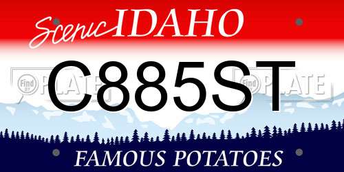 C885ST Idaho License Plate