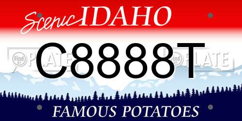 C8888T Idaho License Plate