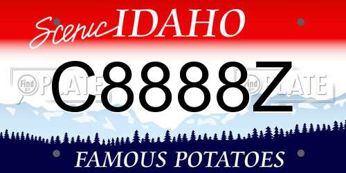 C8888Z Idaho License Plate