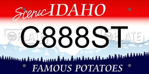 C888ST Idaho License Plate