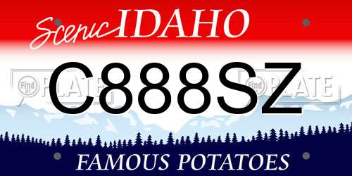 C888SZ Idaho License Plate