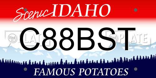C88BST Idaho License Plate