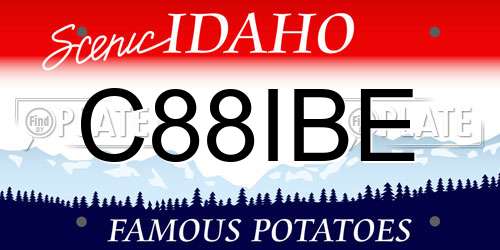 C88IBE Idaho License Plate