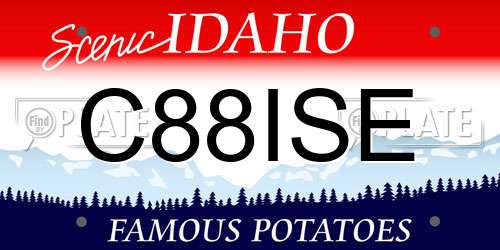 C88ISE Idaho License Plate