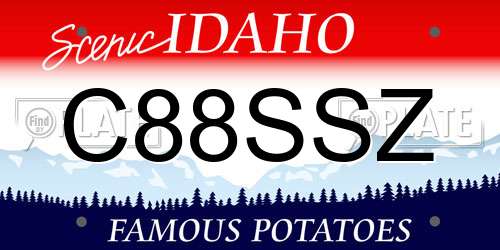 C88SSZ Idaho License Plate