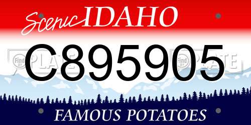 C895905 Idaho License Plate