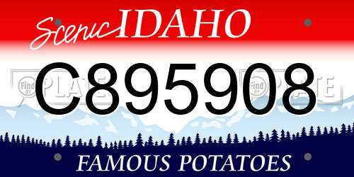 C895908 Idaho License Plate