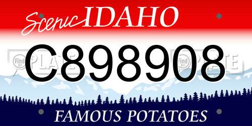 C898908 Idaho License Plate